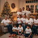 Camiseta Personalizada Natal da Família - Branca 100% Algodão